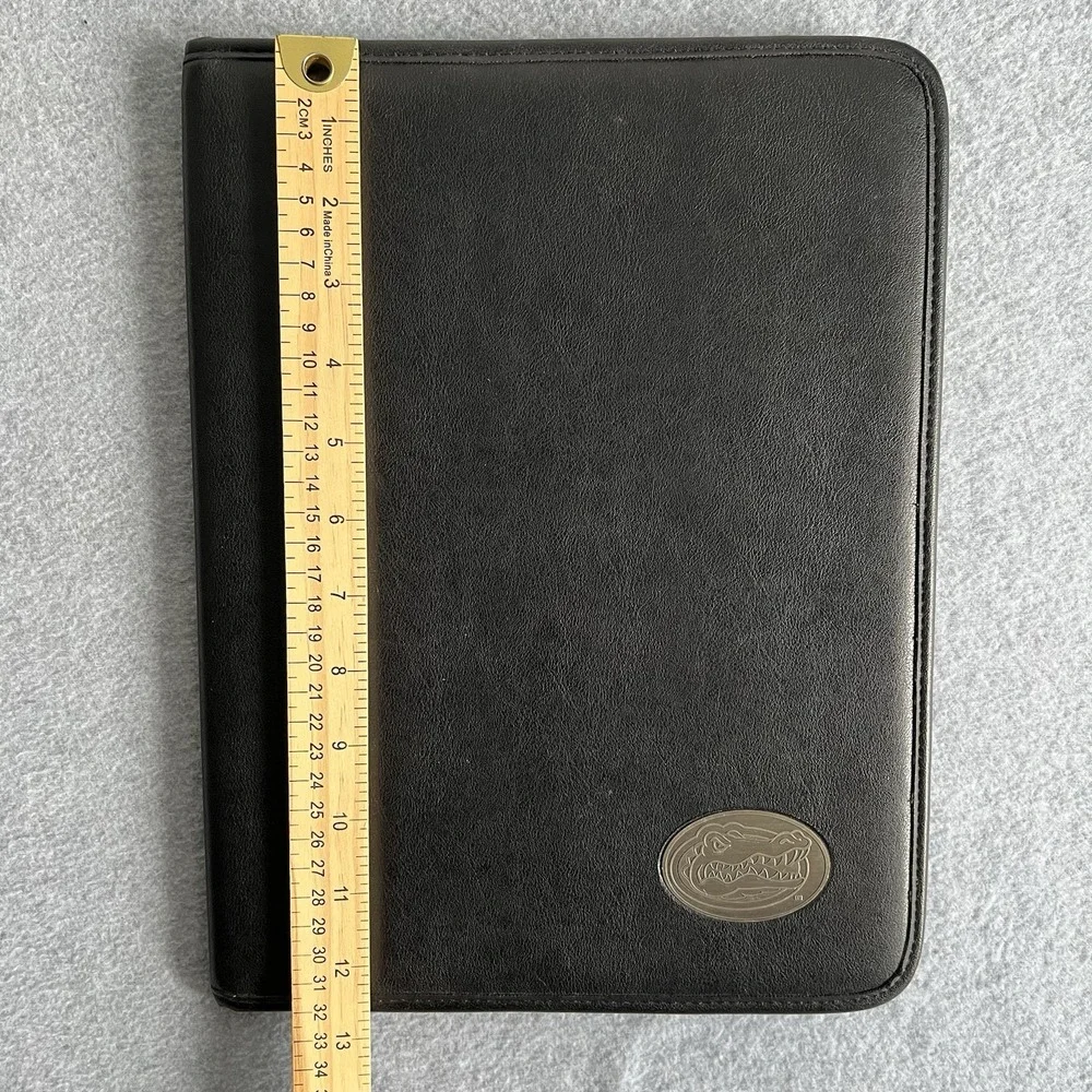 Florida Gators UF Bi-Fold Writing‎ Note Pad Folio Black Faux Leather Portfolio